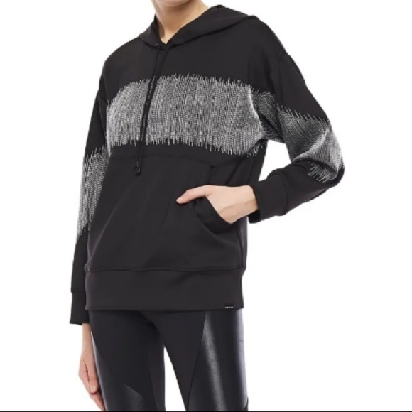 KORAL BY ILLANA KOGEL Titrate Metallic Embroidered Scuba Hoodie - Picture 1 of 10